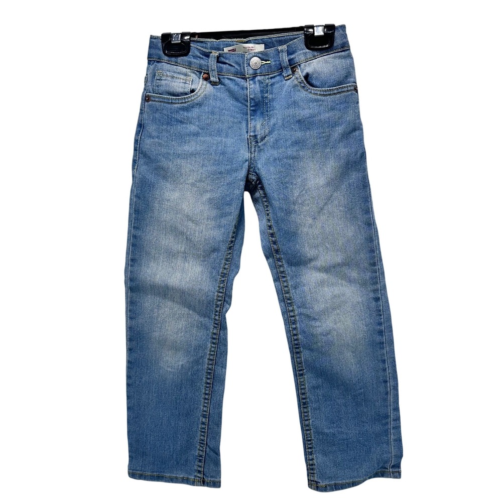 Levi's 511 Slim Fit Jeans Boys Light Wash Adjustable Waist Size 7 Reg